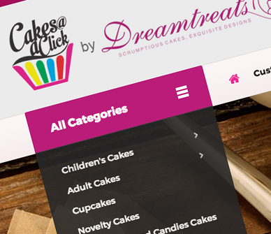 Dreamtreats Cakes Website Design Company